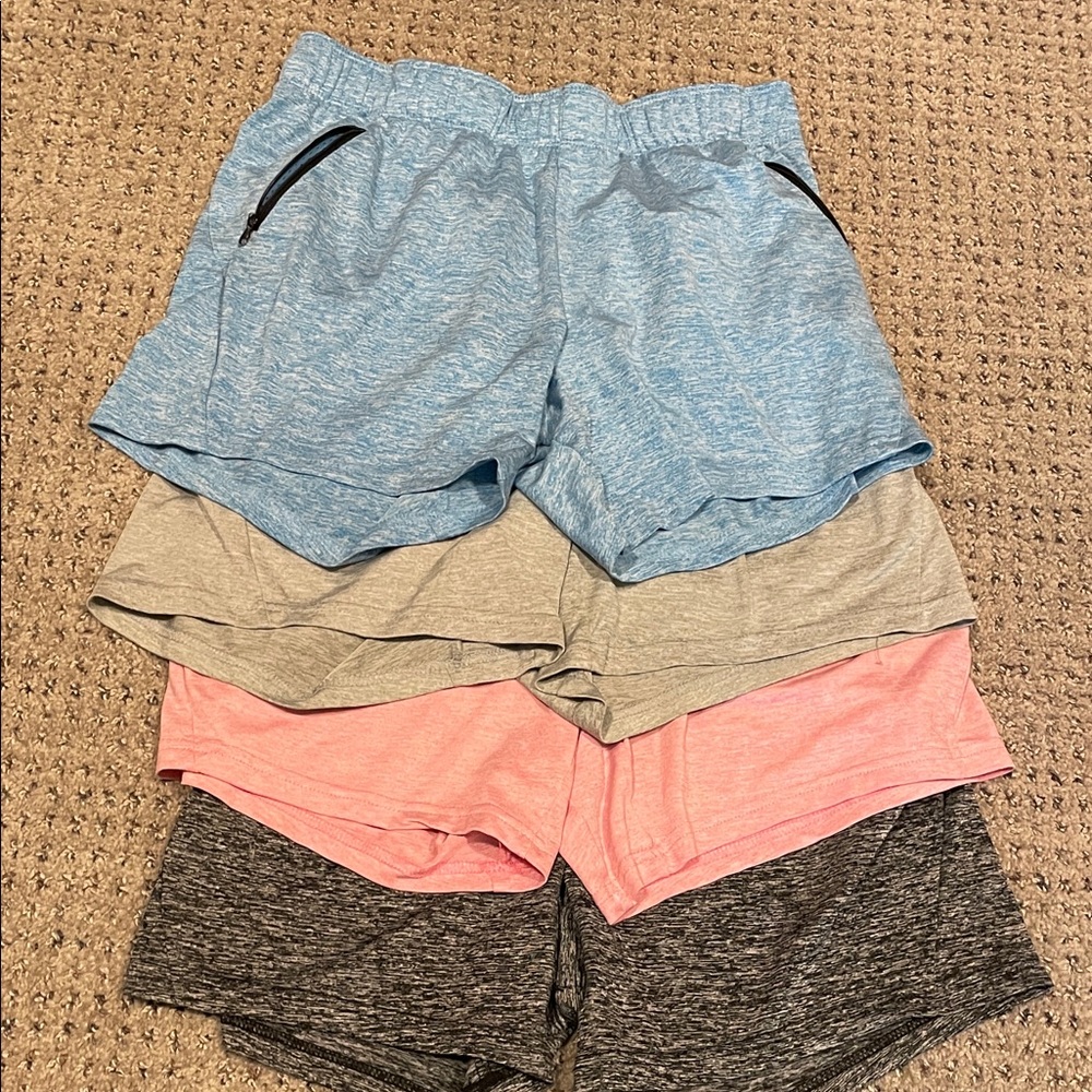 Size Small - Women's Multi-Color Athletic Shorts Set (FOUR)
